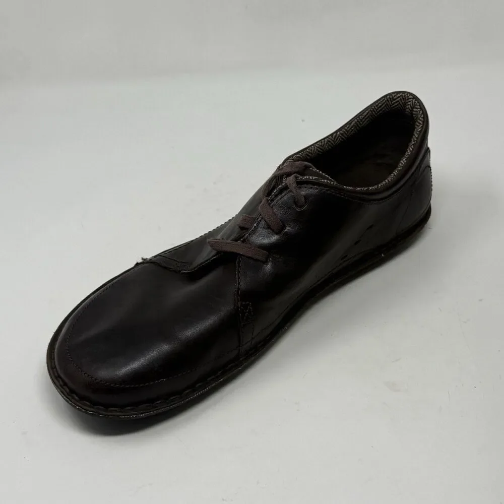 Patagonia Loulu Shoes Mens 14 Brown Leather Outdoor Walking Minimalist Lace Up